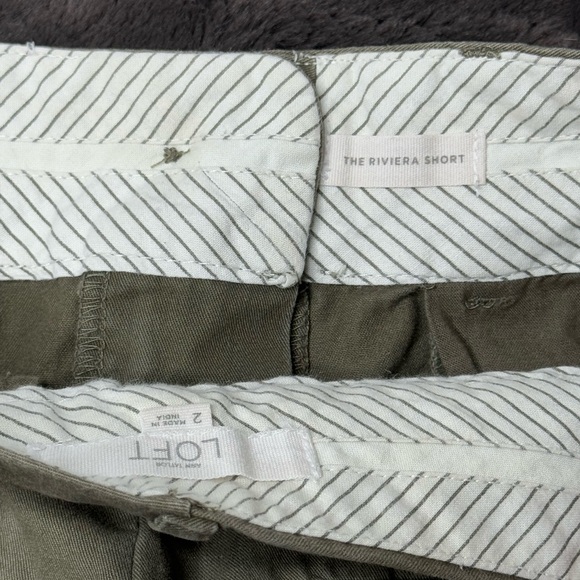 ANN TAYLOR LOFT The Riviera Short Olive Green Size 2 6” Seam - Picture 4 of 4